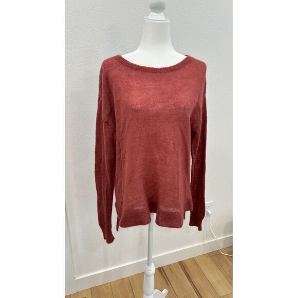 Sundance Sweater Size L Rust Red/Raspberry Mohair Blend Long Sleeve Cozy‎ Knit - Picture 1 of 7